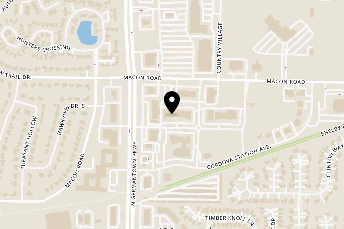 Map showing the location of El Mero Taco on 8100 Macon Station #102 in Cordova